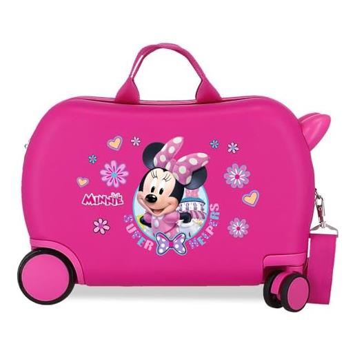 Disney joumma Disney minnie helpers valigia per bambini rosa 45 x 31 x 20 cm rigida abs 24,6 l 1,8 kg 4 ruote bagaglio mano, rosa, valigia per bambini