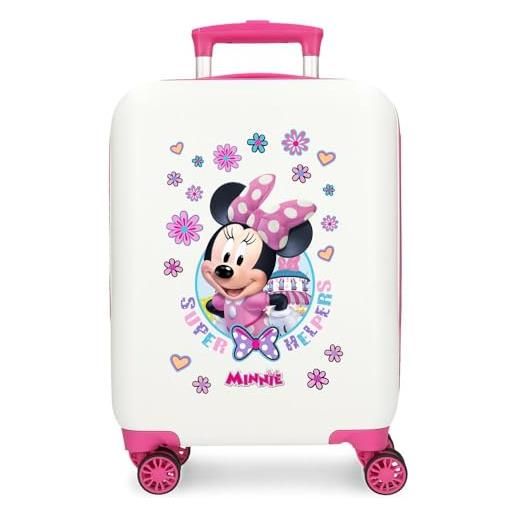 Disney joumma minnie helpers valigia da cabina, bianco, valigia cabina