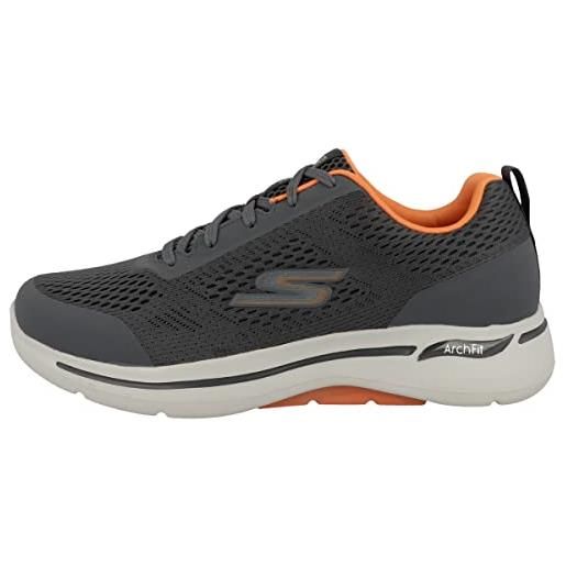 Skechers go walk arch fit togpath sneaker da uomo, carbone arancione 216116 wwccor, 44.5 eu