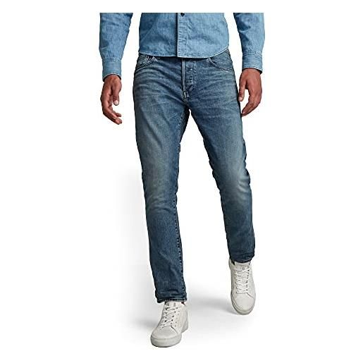 G-STAR RAW 3301 slim fit jeans, jeans uomo, blu (faded cascade 51001-c052-c606), 28w / 32l