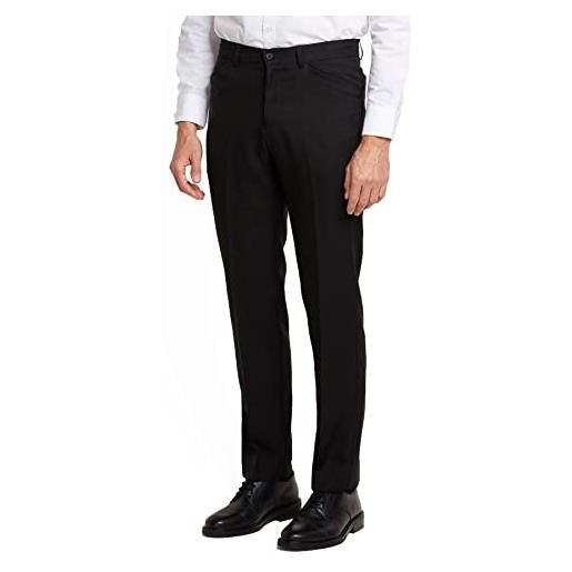 Farah roachman-pantaloni antimacchia, nero, 36w x 31l uomo