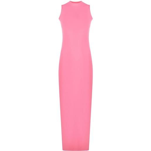 Sportmax abito lungo con dettaglio cut-out - rosa