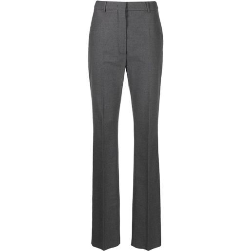 Sportmax pantaloni affusolati con pieghe - grigio