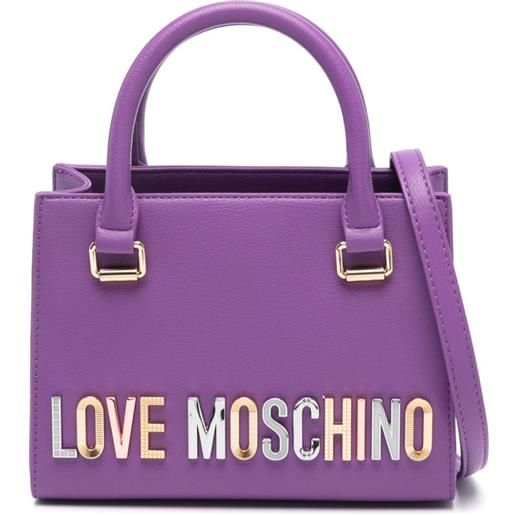 Love Moschino borsa tote con logo - viola