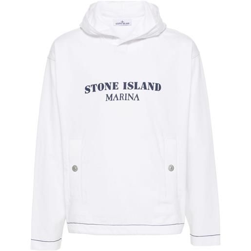 Stone Island felpa con cappuccio - bianco