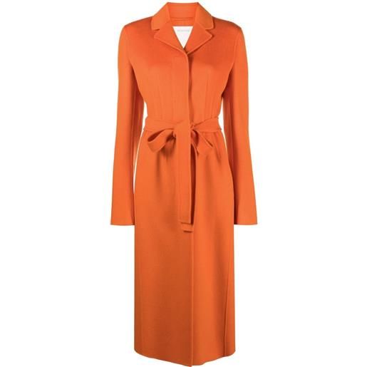 Sportmax cappotto con cintura - arancione