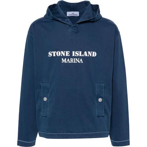 Stone Island felpa con cappuccio - blu