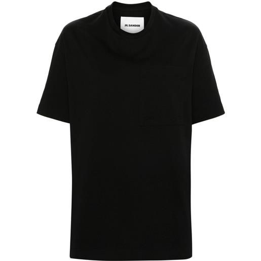 Jil Sander t-shirt con taschino - nero