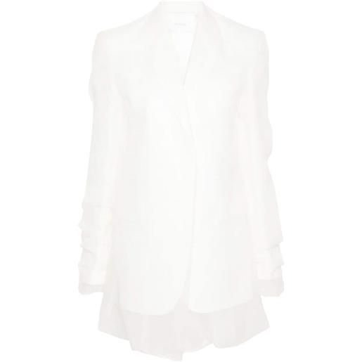 Sportmax blazer acacia a strati - bianco