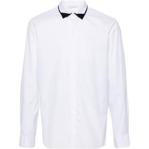 Neil Barrett camicia con colletto a contrasto - bianco