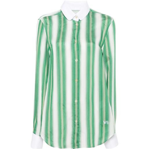 Wales Bonner camicia a righe - verde