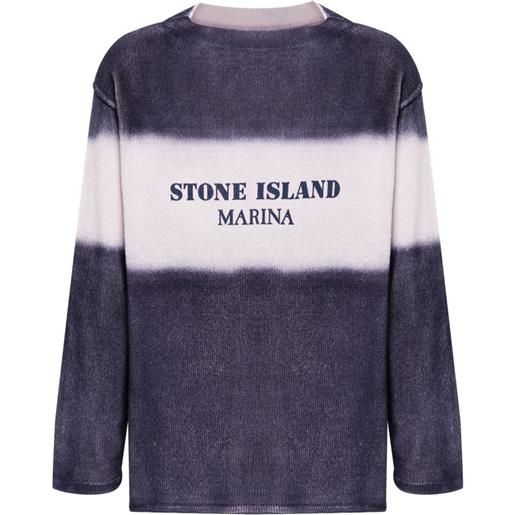 Stone Island maglione a righe effetto sfumato - blu
