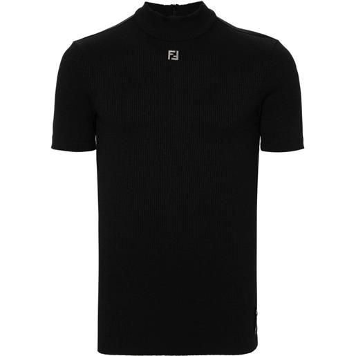 FENDI t-shirt con logo ff - nero