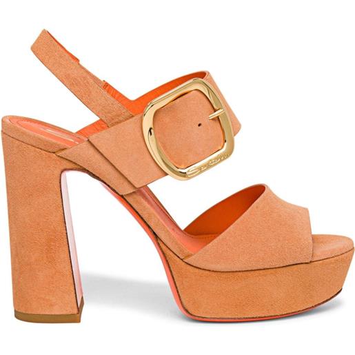 Santoni sandali con fibbia - arancione
