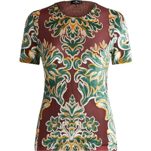 ETRO t-shirt con motivo jacquard - rosso