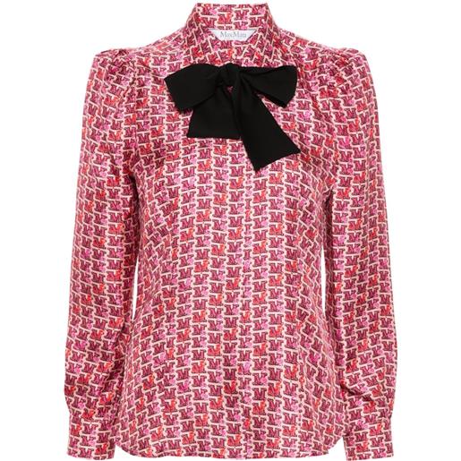 Max Mara camicia mino con monogramma - rosa