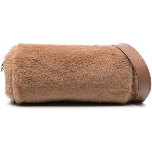 Max Mara borsa a spalla teddy con applicazione - marrone