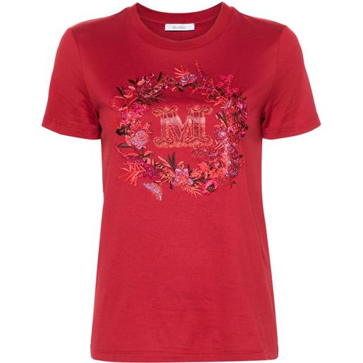 Max Mara t-shirt con decorazione - rosso