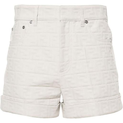 FENDI shorts con motivo ff jacquard - toni neutri