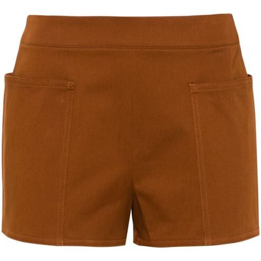 Max Mara shorts con vita media - marrone