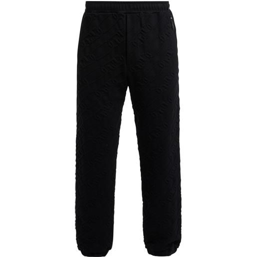 FENDI pantaloni sportivi con logo goffrato - nero