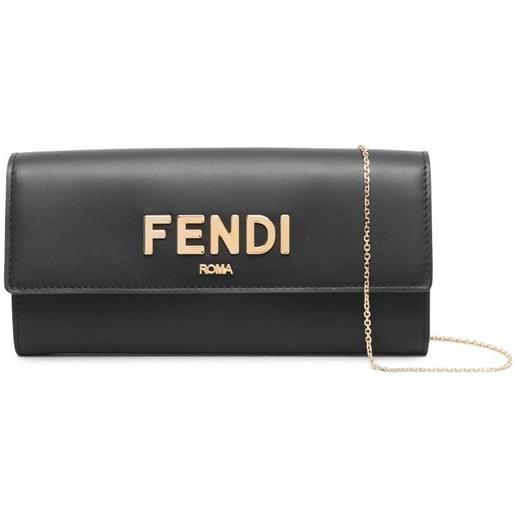 FENDI borsa tote con logo mini - nero