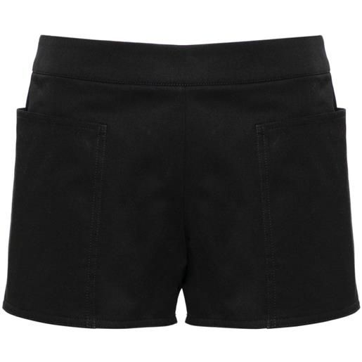 Max Mara shorts con vita media - nero