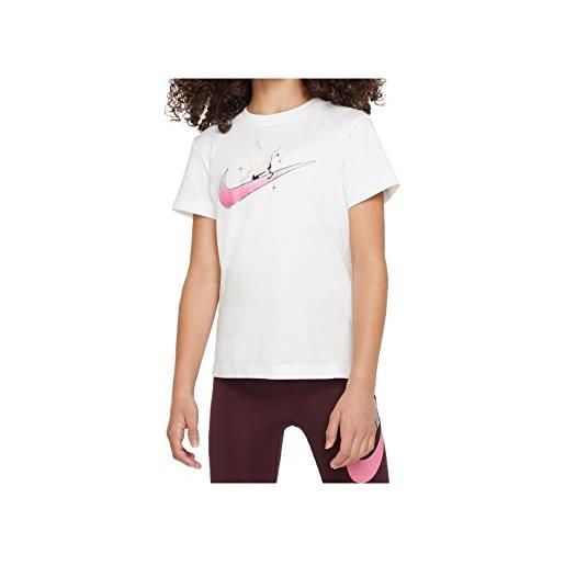 Nike dx1706-100 g nsw tee bf shine t-shirt unisex bambino bianco taglia m