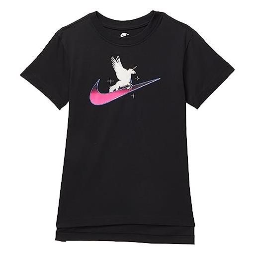 NIKE dx1706-010 g nsw tee bf shine t-shirt unisex bambino nero taglia xs