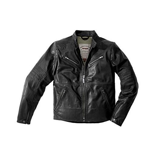 Spidi giacca in pelle garage robust, nero, taglia 52