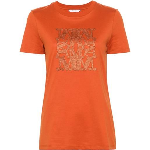 Max Mara t-shirt taverna con applicazione - arancione