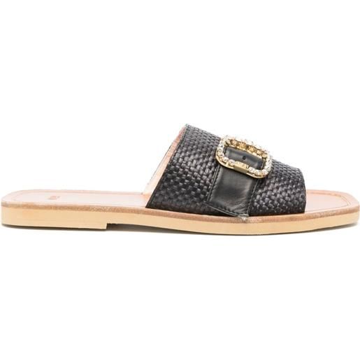 Nº21 sandali slides con strass - nero