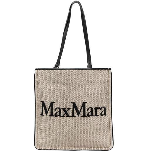 Max Mara borsa tote intrecciata con stampa - toni neutri