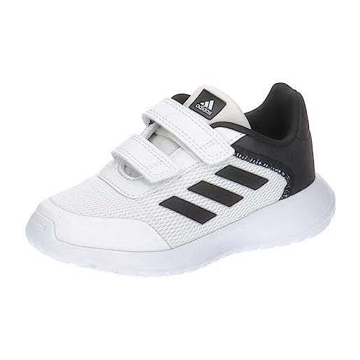 adidas tensaur run shoes, scarpe, ftwr white core black core black, 30 eu
