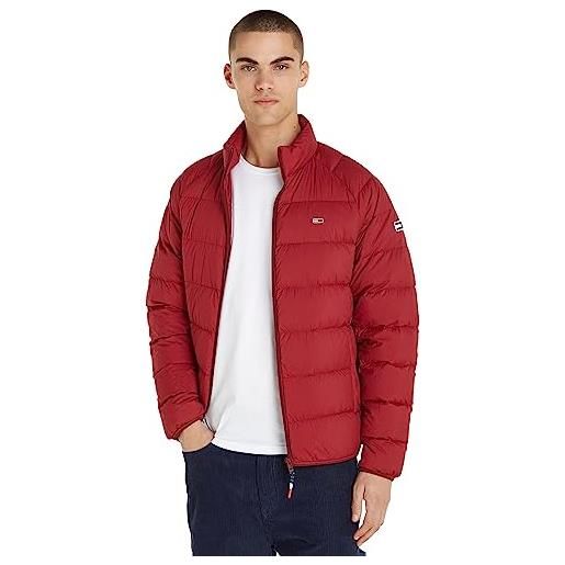 Tommy Hilfiger tommy jeans piumino uomo light invernale, rosso (rouge), s