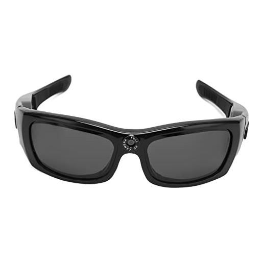 Goshyda fotocamera per occhiali da sole bluetooth, fotocamera per occhiali indossabili hd 1080p con auricolare, lente polarizzata, occhiali intelligenti per video con orecchio aperto per
