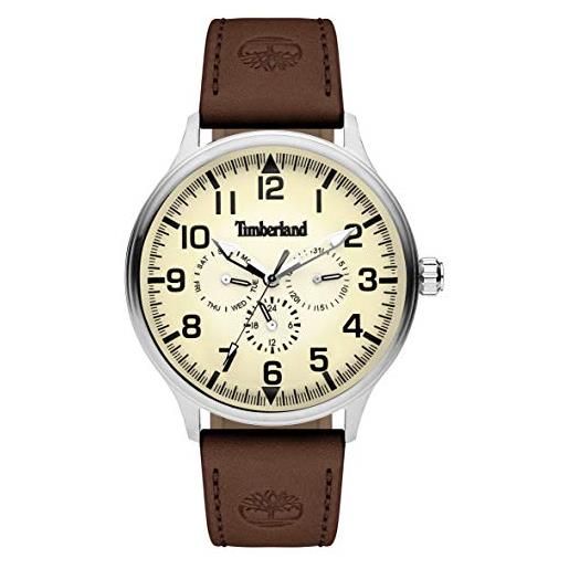Timberland orologio analogico quarzo uomo con cinturino in pelle tbl15270js. 14