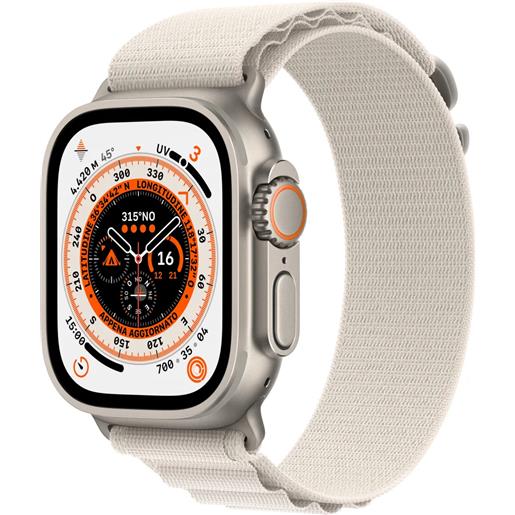 Apple smartwatch Apple watch ultra oled 49 mm digitale 410 x 502 pixel touch screen 4g titanio wi-fi gps (satellitare) [mqfr3fd/a]