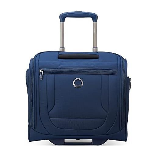 Delsey paris helium dlx softside bagaglio sottosopposto con 2 ruote, blu navy, carry on 16 inch, helium dlx softside bagagli sotto-posto con 2 ruote