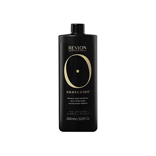 REVLON PROFESSIONAL orofluido radiance argan conditioner, balsamo idratante per capelli con olio di argan, balsamo lisciante per la riparazione dei capelli - 1000 ml