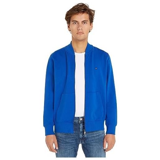 Tommy Hilfiger cardigan uomo baseball collar con zip, blu (ultra blue), l