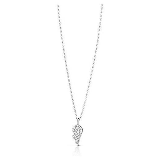 ROBERTO GIANNOTTI collana in argento con pendete ala con zirconi bianchi della linea angeli di ROBERTO GIANNOTTI gia310