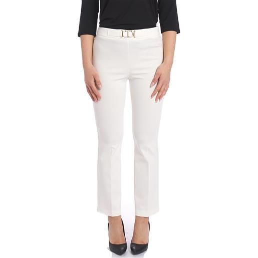 TWINSET pantalone trombetta TWINSET, colore bianco