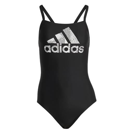 Adidas hs5316 big logo suit costume da nuoto black/white 40