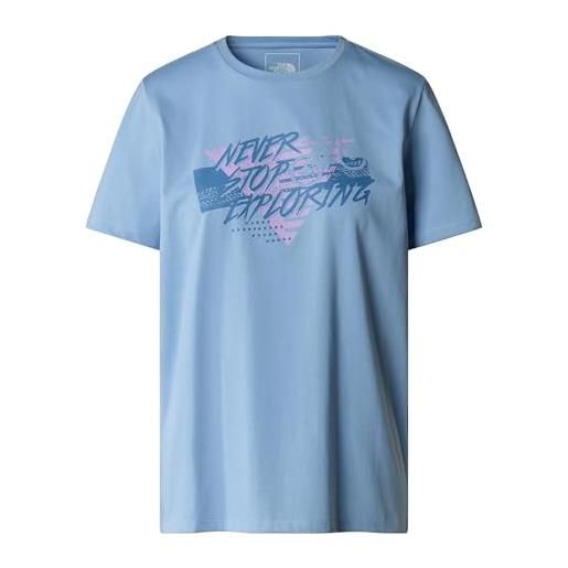 The North Face foundation traces graphic t-shirt steel blue xs