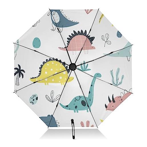 FRODOTGV ombrello da viaggio portatile invertito compatto per sole e pioggia 8 costole grande antivento uv ombrello automatico per uomo
