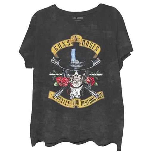 Guns N' Roses guns n roses - maglietta appetite for destruction per bambini/ragazze, nero , 11-12 anni
