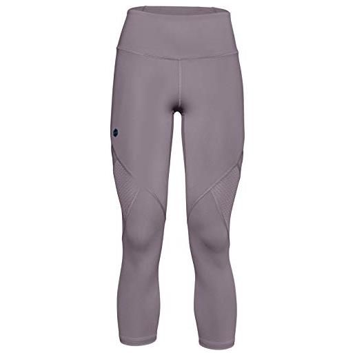 Under Armour capri rush crop leggings sportivi, donna, slate purple / slate purple / iridescent (585), xs