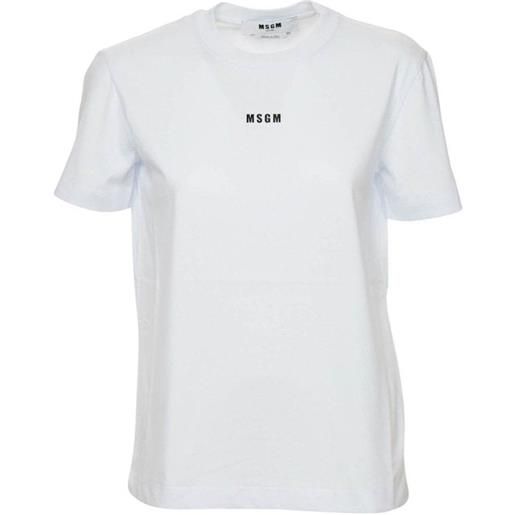 M.s.g.m. t-shirt stampa logo bianca