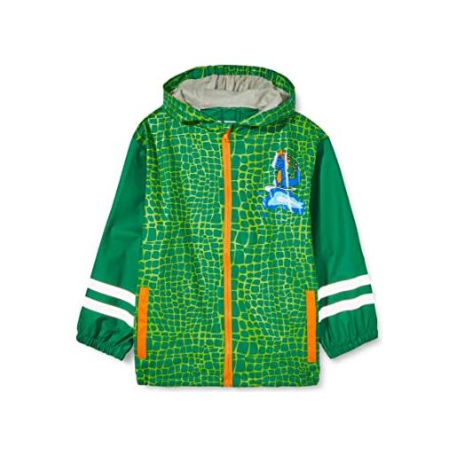 Playshoes giacca da pioggia, abbigliamento antipioggia antivento e impermeabile unisex - bambini e ragazzi, dinosauro, 128